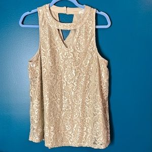 Beautiful creamy lace tank top by Maurice’s